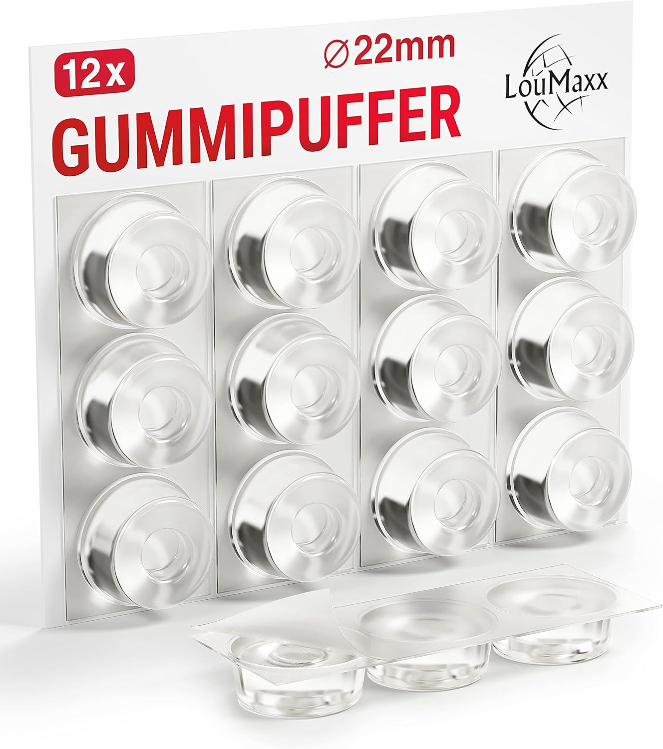 Möbel-Schutzpads: selbstklebend, 12 Stück, 22mm