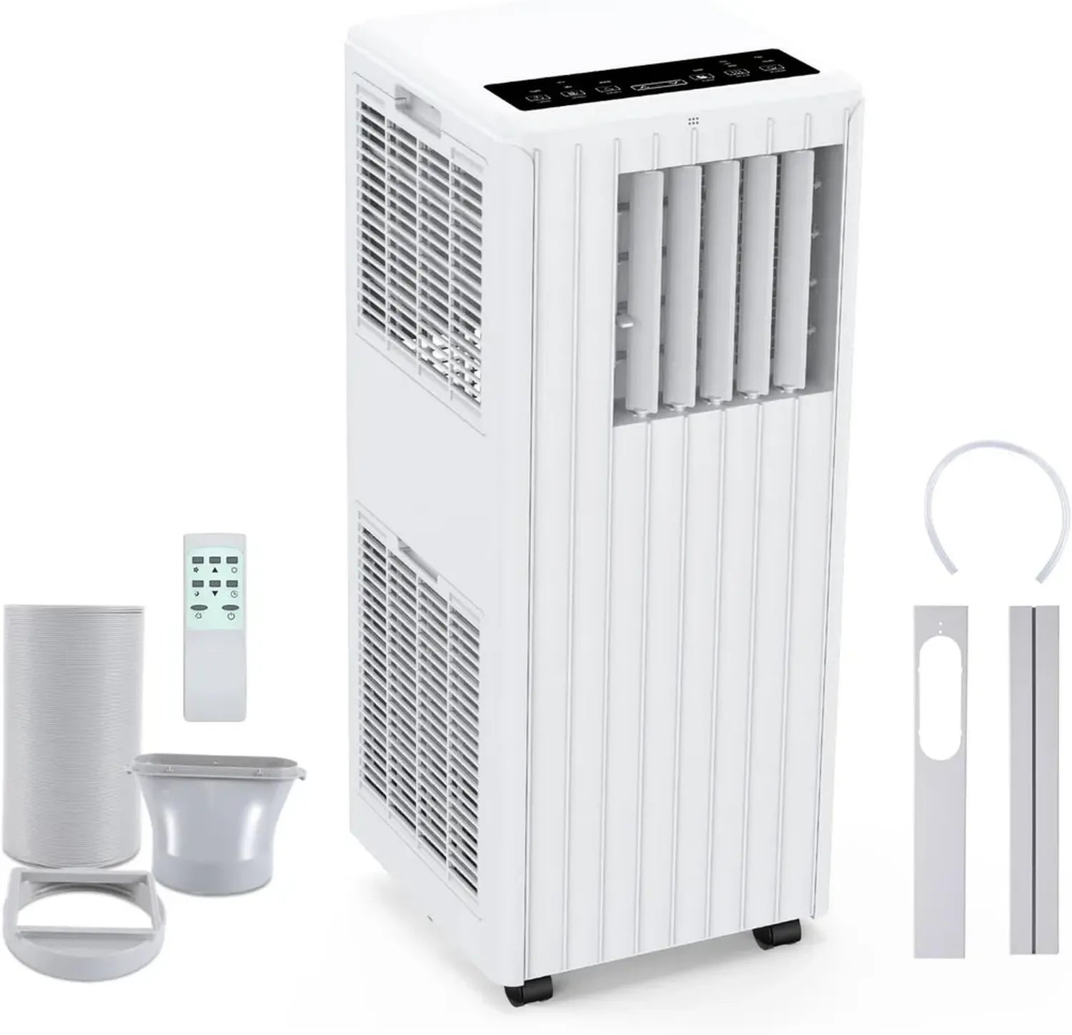 Mobiles Klimagerät 7000 BTU mit Abluftschlauch, leise und effizient für Räume bis 80m³, mit Kühl-, Ventilations- und Entfeuchtungsfunktion