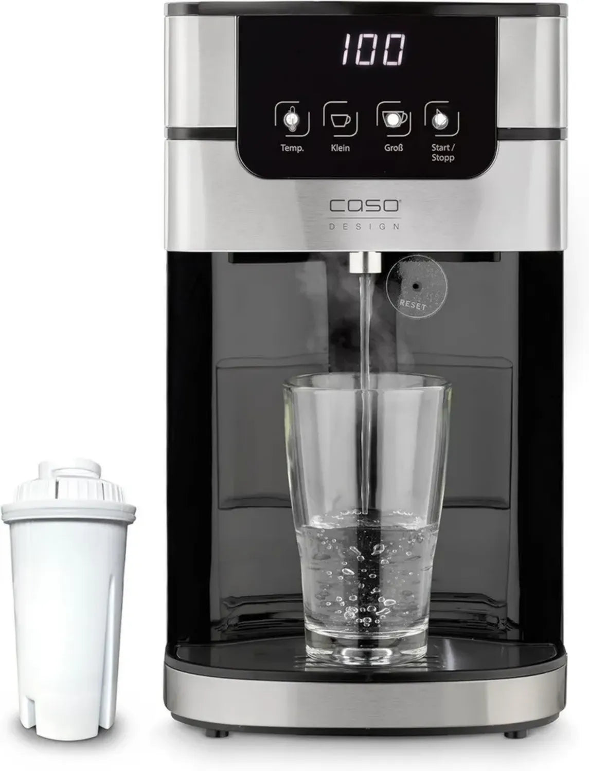 CASO Turbo Heißwasserspender Pro – Schnelles und Effizientes Wasserkochen, 2600 Watt, Großer 4L Tank, Temperatur von 70–100°C, Perfekt für Büro und Buffet