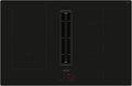 Siemens iQ300 Induktionskochfeld mit integriertem Dunstabzug, 80 cm, rahmenlos, flächenbündig, touchControl, powerBoost Funktion, Schwarz