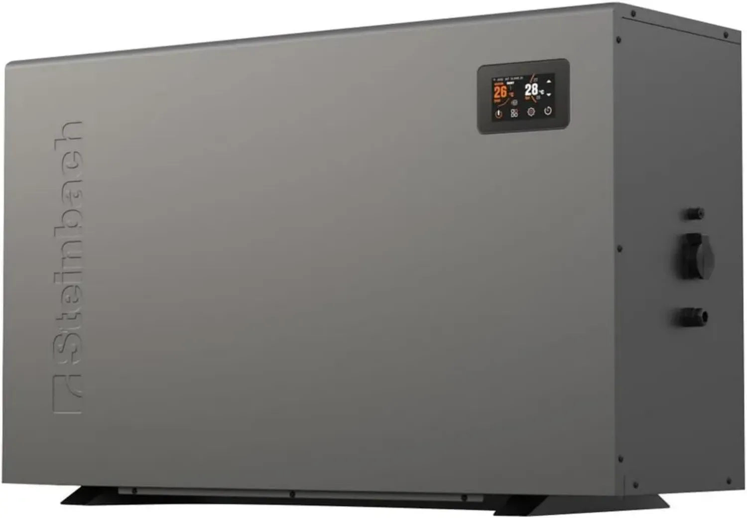 STEINBACH Inverter Wärmepumpe Silent 9 kW für Pools bis 40.000 l - Heiz- & Kühlfunktion mit Touchscreen und WLAN-App - Effizientes R290 Kältemittel