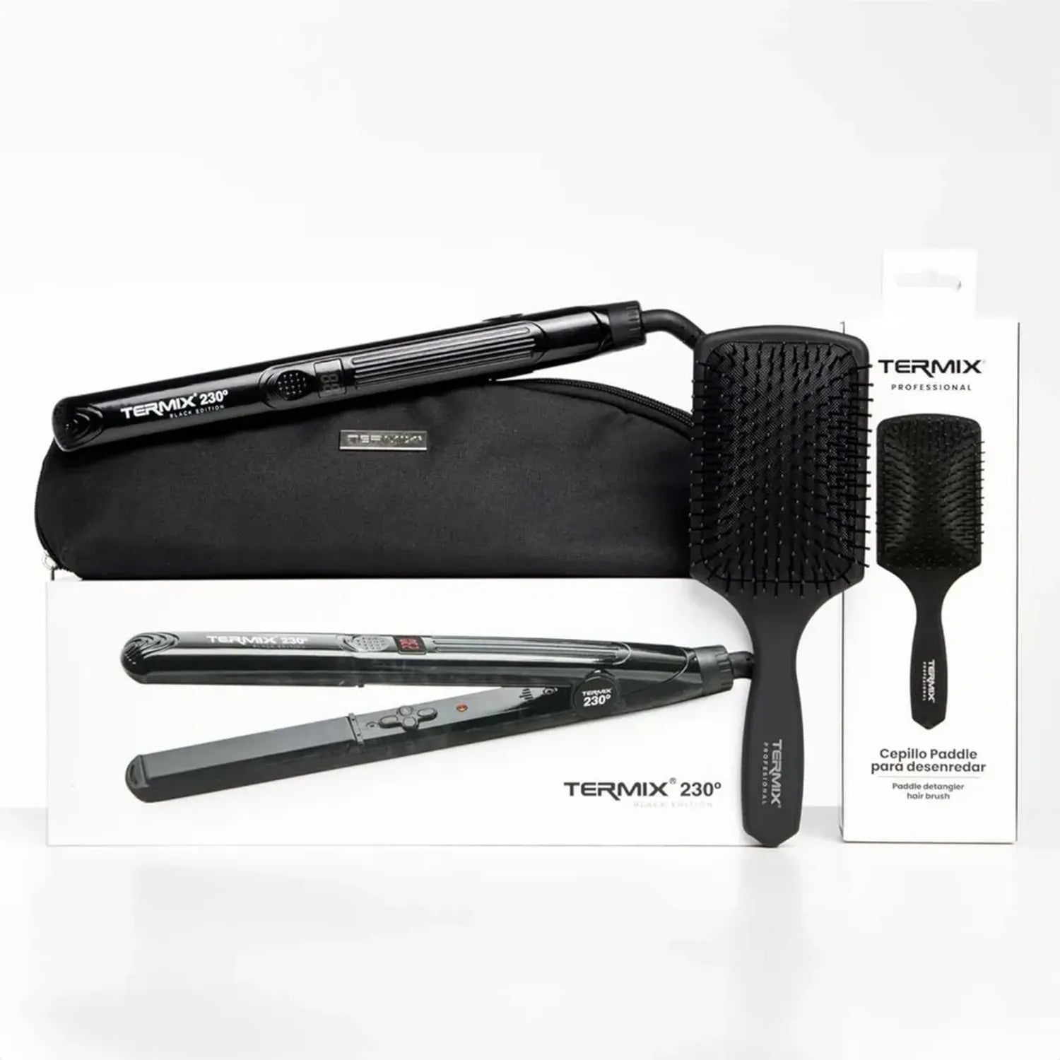Termix Haarglätter Set mit Keramikplatten und Entwirrungsbürste