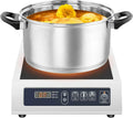 Leistungsstarke Induktionskochplatte 3500W mit 35cm Durchmesser, 10 Temperaturstufen, 11 Leistungsstufen und 24-Stunden-Timer