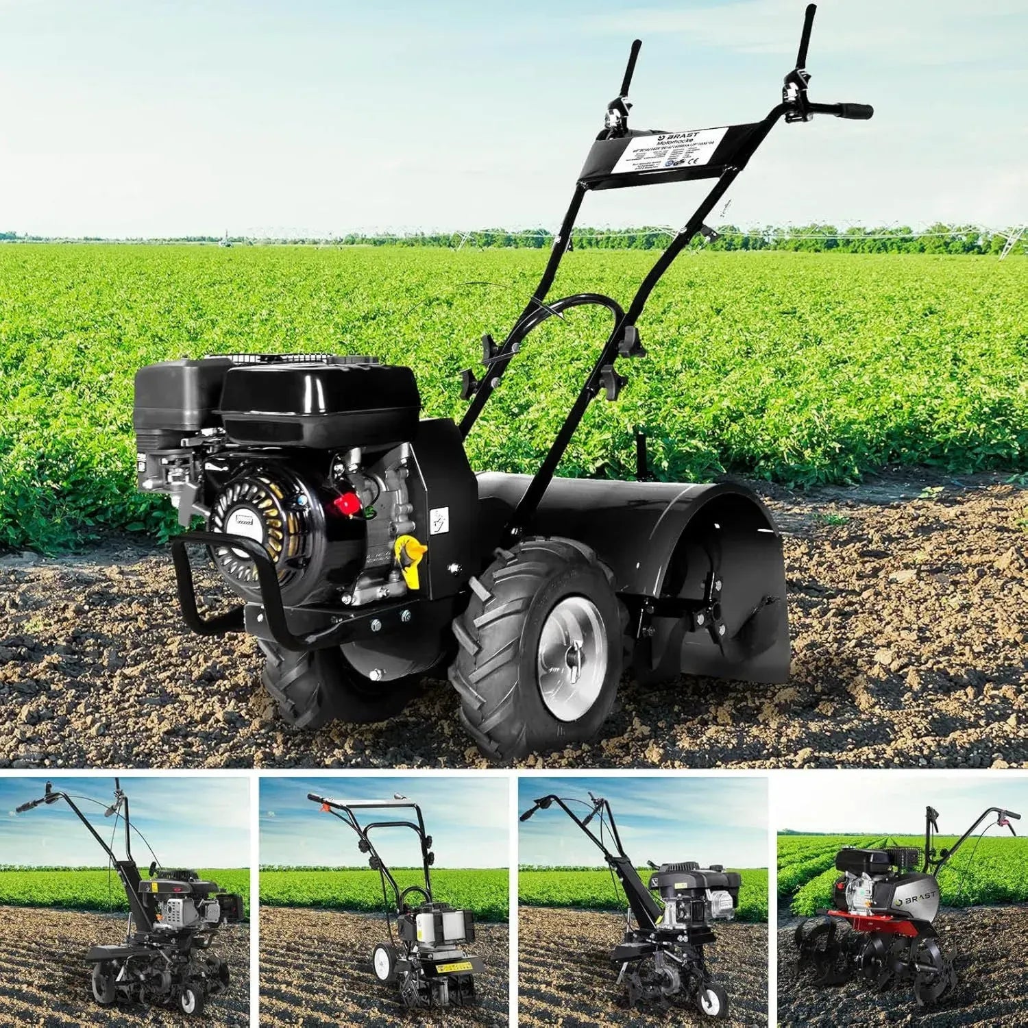 BRAST Benzin-Gartenfräse 1,9-5,15kW, 25-85cm Arbeitsbreite, 6 Modelle
