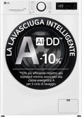 LG Waschtrockner 9/6 kg, Serie R3, AI DD, 1400 U/Min, Eco-Hybrid, Dampfwäsche, Allergy Care, Inverter Direct Drive, Weiß